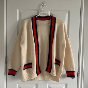 Wool-Blend Knit Cardigan